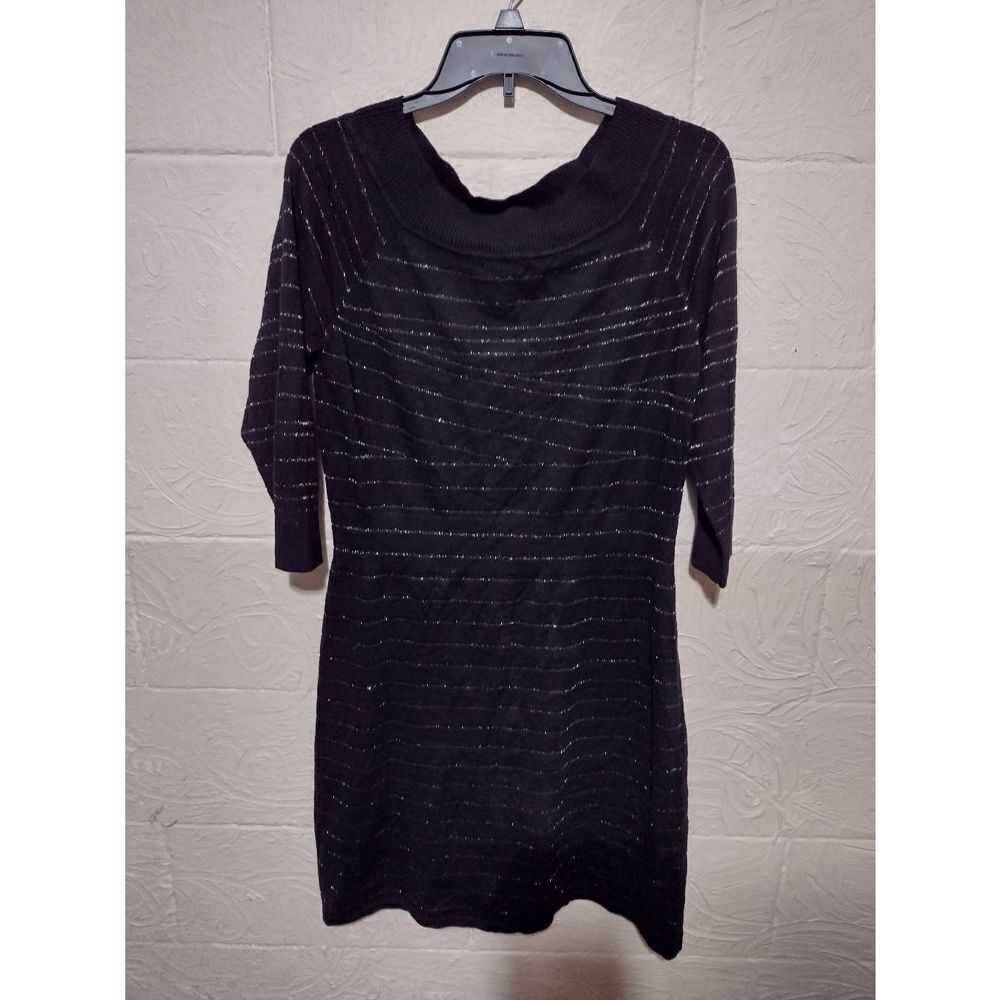 WHBM White House Black Market Size L Pinstripe Sweater Dress